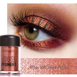 FOCALLURE Loose Glitter Pigments Eye Shadow, #4 Brown Plum
